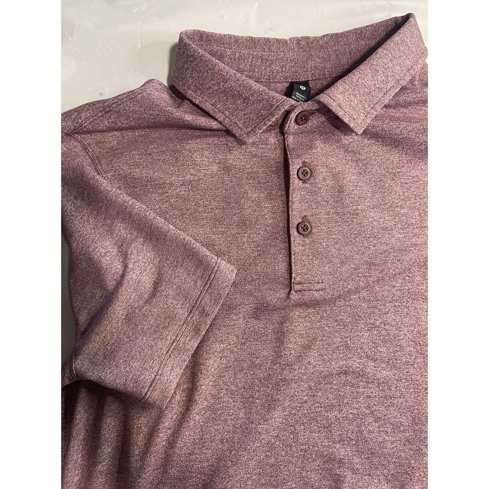 Men's‎ LuLulemon Maroon Heathered Polo Shirt-Size S-Amazing Condition